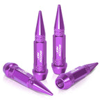 Spiked Lug Nut Style Valve Caps - 60MM Purple Polyurethane