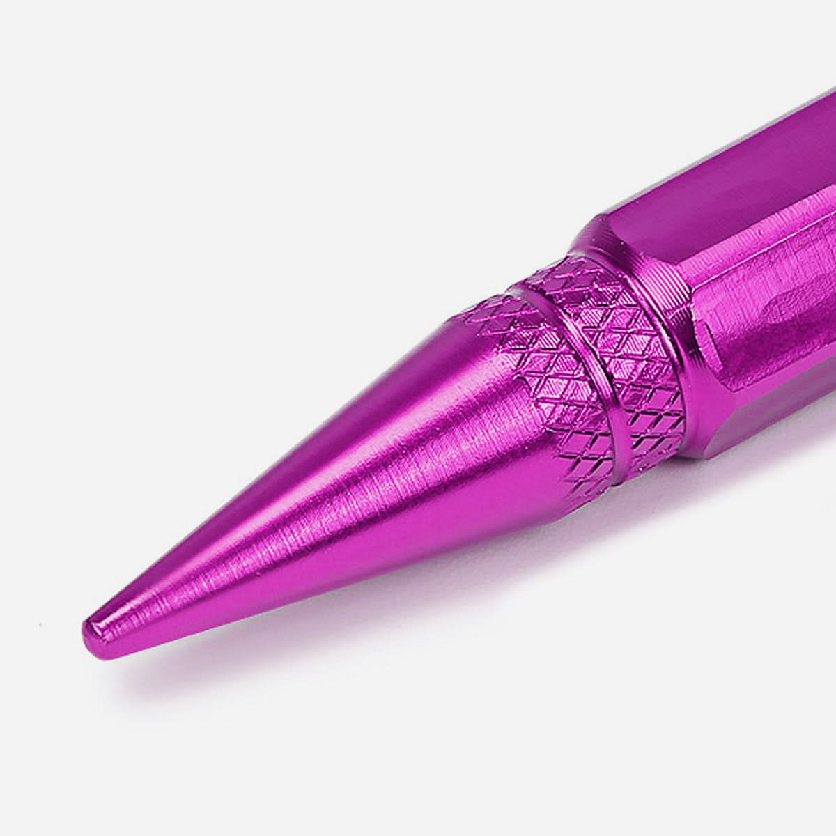 Spiked Lug Nut Style Valve Caps - 60MM Purple Polyurethane