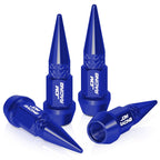 Spiked Lug Nut Style Valve Caps - 45mm Tall - Blue