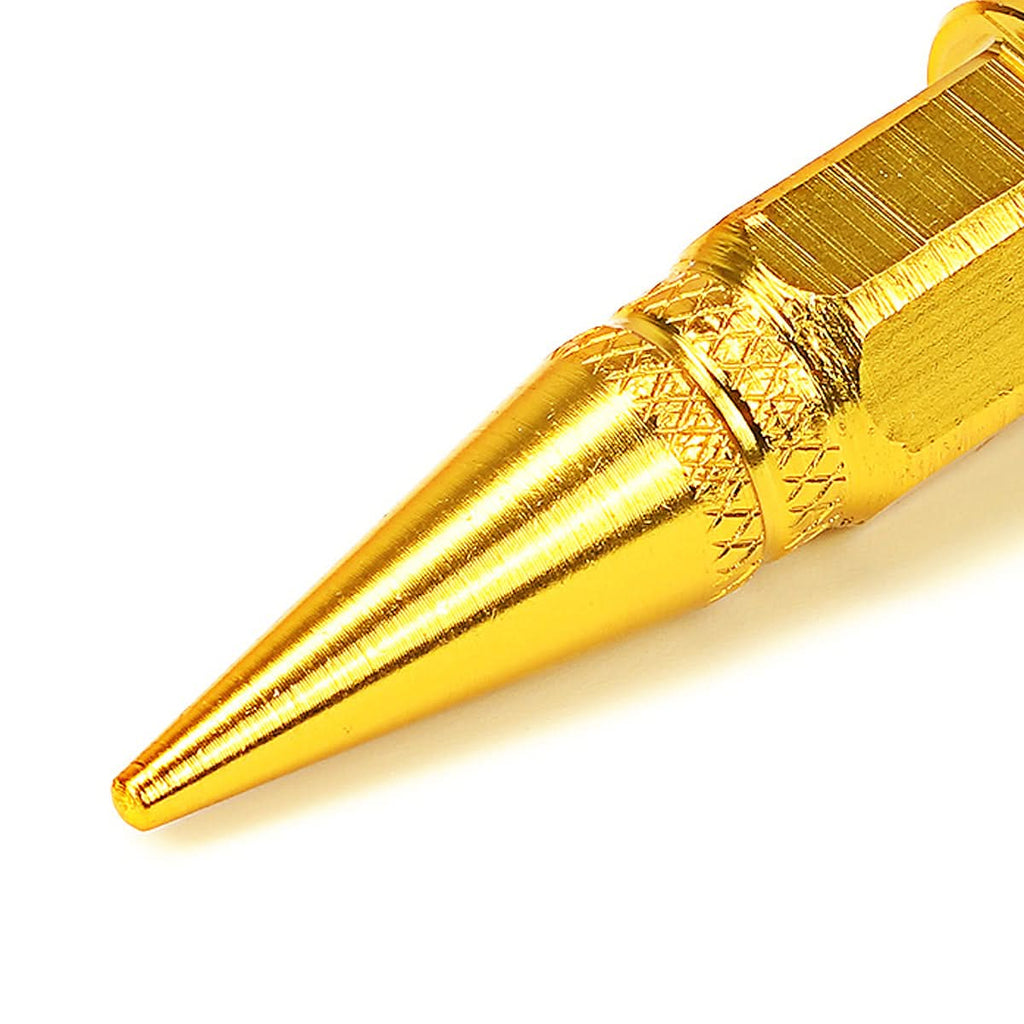 Spiked Lug Nut Style Valve Caps - 45mm Gold
