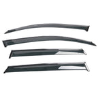 2009-2017 Audi Q5 8R Side Window Visors w/ Chrome Trim PC Injection