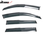 2009-2017 Audi Q5 8R Side Window Visors w/ Chrome Trim PC Injection