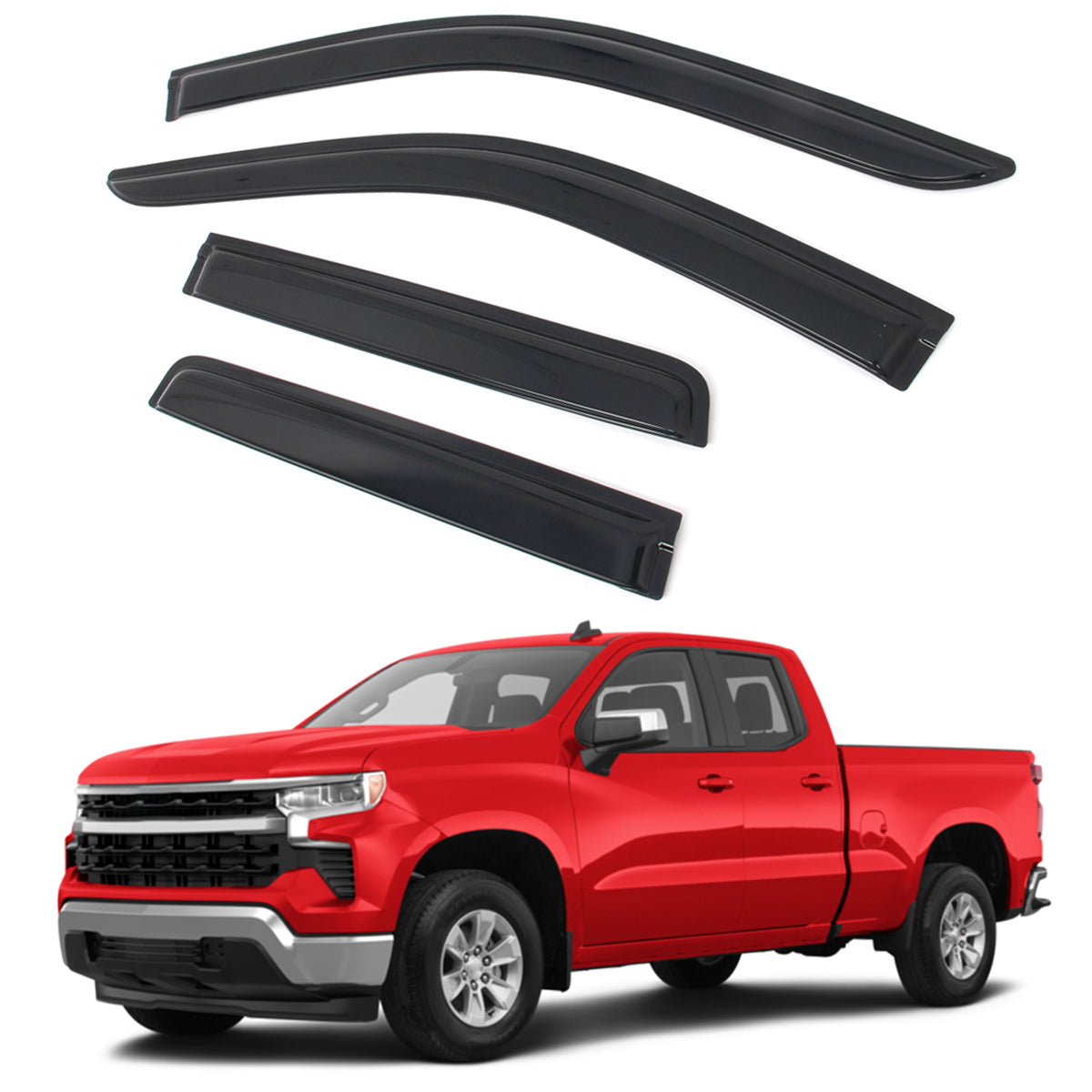 2019-2025 Chevy Silverado & GMC Sierra 1500 Extended Cab Window Visors