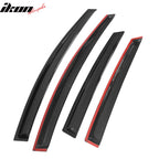 2012-2018 Ford Focus Tape on Window Visor Rain Guard Acrylic 4PC