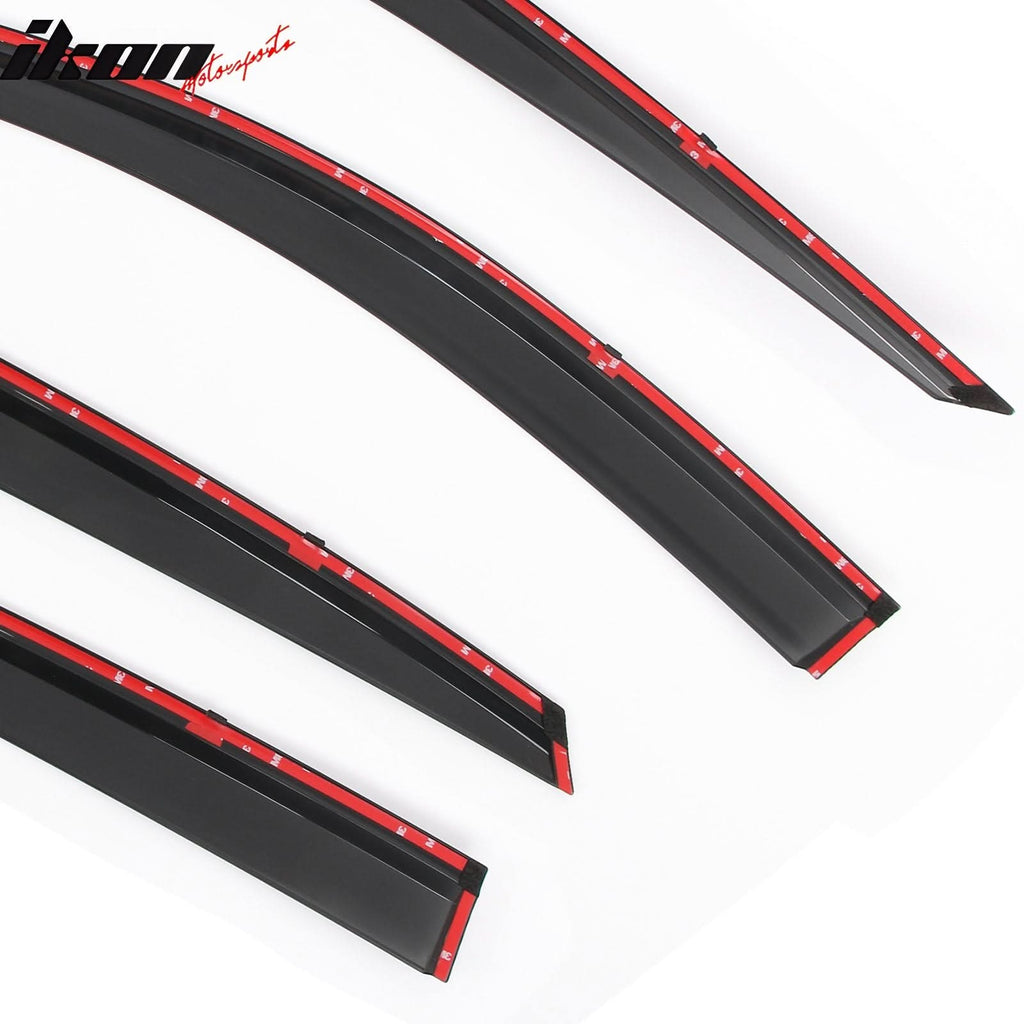 2018-2025 Honda Accord Window Visor Vent Rain Guard W/Chrome Trim PMMA