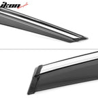 2018-2025 Honda Accord Window Visor Vent Rain Guard W/Chrome Trim PMMA
