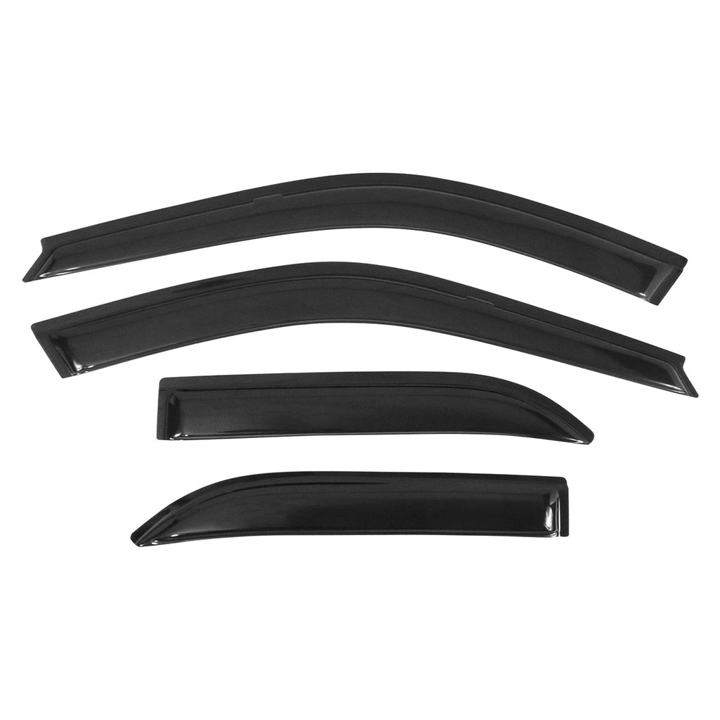 1992-1995 Honda Civic Sedan Tape On Smoke Tinted Window Visors Acrylic