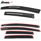 2009-2014 Honda Fit Window Visors Slim Style Smoke Rains Guards Acryli