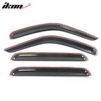 2002-2007 Jeep Liberty Visor Window Rain Guard KJ Tape on Acrylic 4PC