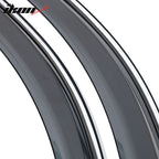 2014-2023 Jeep Cherokee Tape On Smoke w/ Chrome Trim Window Visors PC
