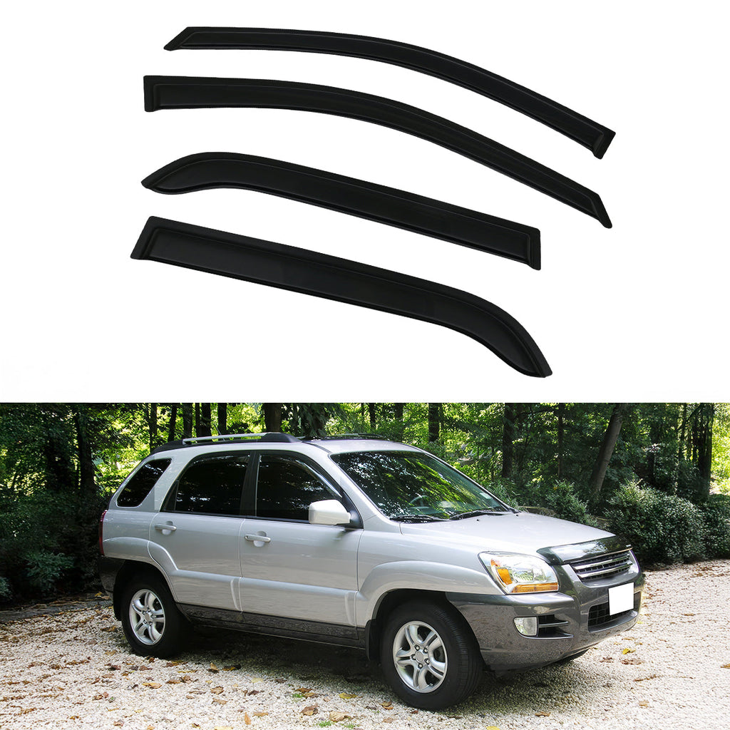 2005-2010 Kia Sportage 4PC Set Visor Windows Acrylic
