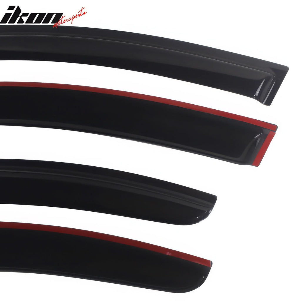 2009-2015 Nissan Maxima Tape On Window Visors Smoke Tinted Acrylic