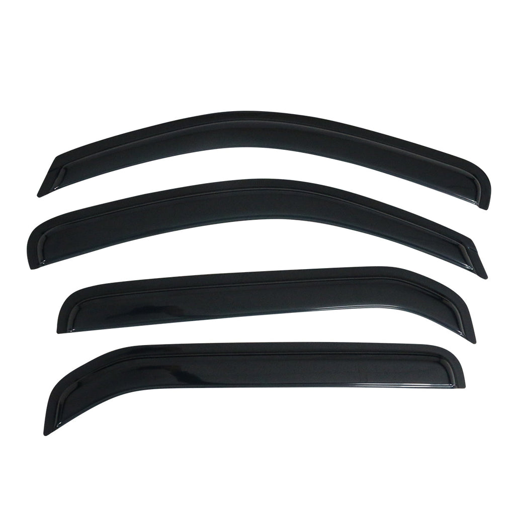 2005-2016 Nissan Xterra Tape On Smoke Tinted Visor Windows Acrylic