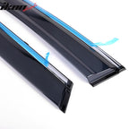 2015-2019 Subaru Outback Polycarbonate Window Visor W/ Chrome Trim 4PC