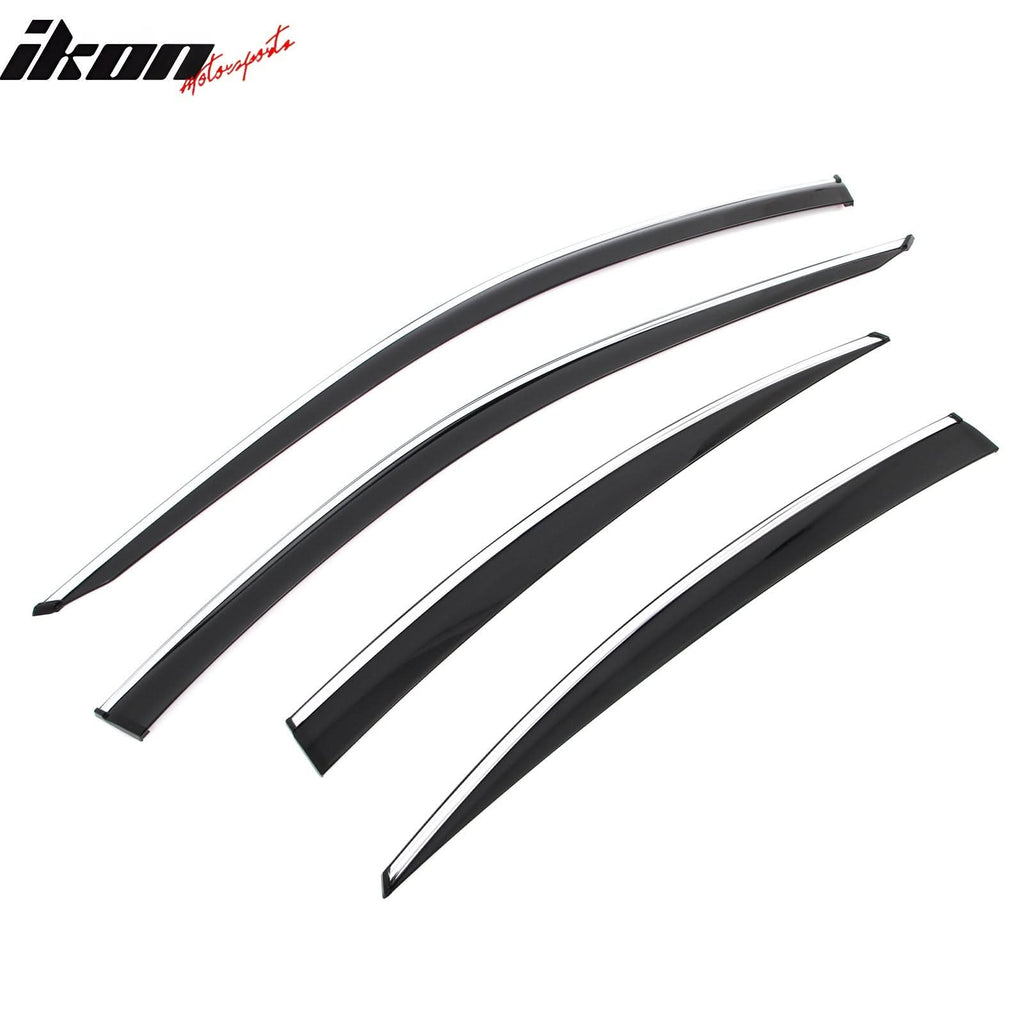 2025 Toyota Camry 4PC Window Visors Vent Rain Guard W/Chrome Trim PMMA
