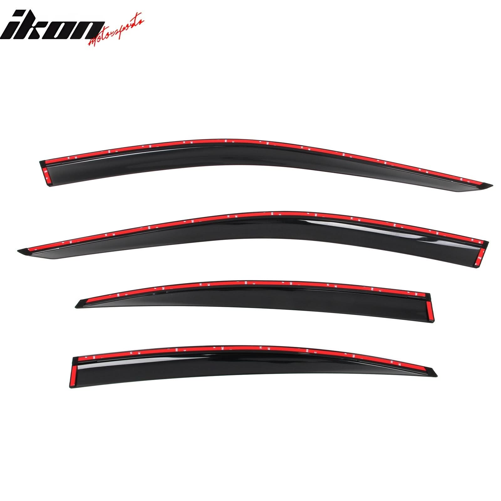 2025 Toyota Camry 4PC Window Visors Vent Rain Guard W/Chrome Trim PMMA