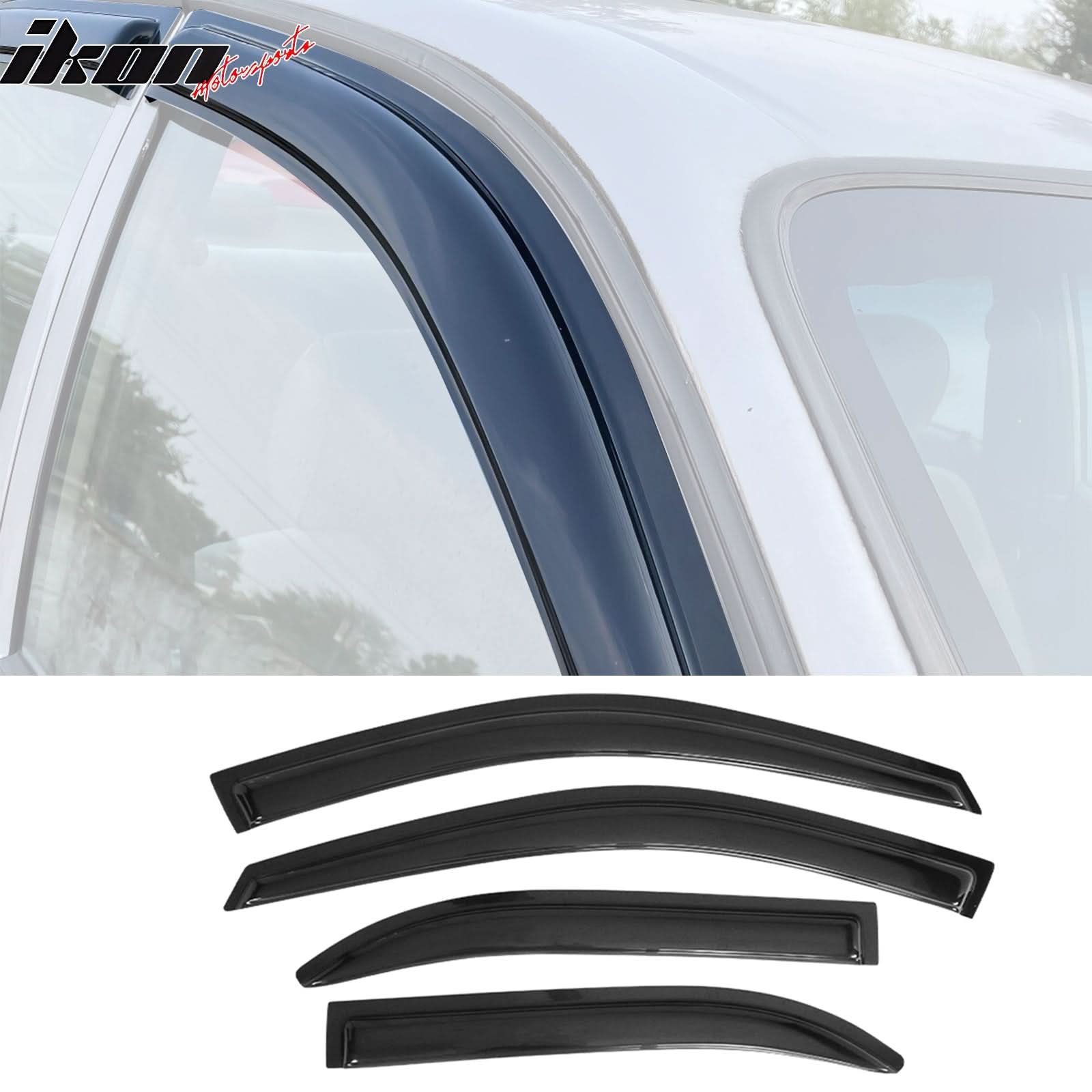 1993-1997 Toyota Corolla Sedan Tape on Window Visors Guard Acrylic