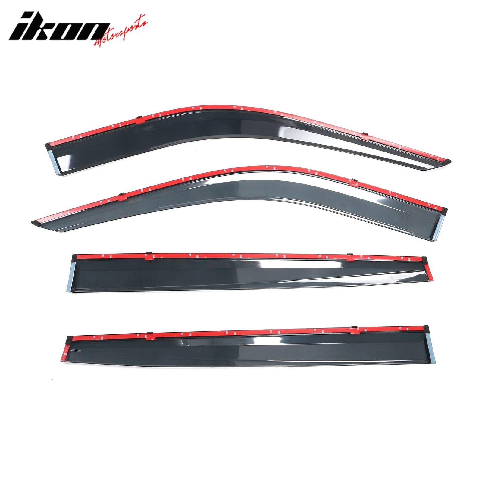 2020-2024 Toyota Highlander PC Side Window Visors w/ Chrome Trim 4PCS