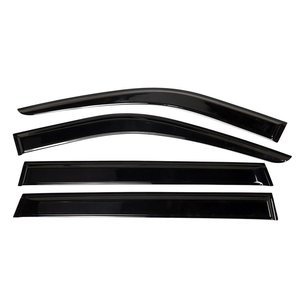 2020-2024 Toyota Highlander PC Side Window Visors w/ Chrome Trim 4PCS