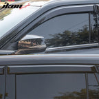 2020-2024 Toyota Highlander PC Side Window Visors w/ Chrome Trim 4PCS