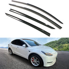 2020-2024 Tesla Model Y Smoke Acrylic Window Visors Deflectors 4PCS