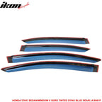 2012-2015 Honda Civic 4 Door Sedan Tape on Window Visors Shade Acrylic