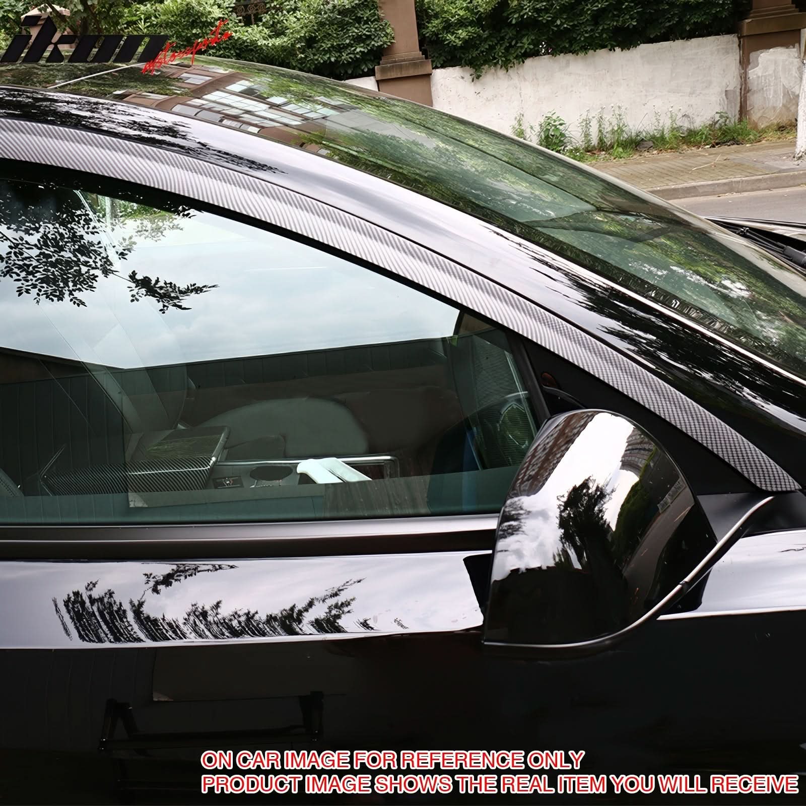 2020-2024 Tesla Model Y Tape-on Chrome Window Visors ABS 4PCS