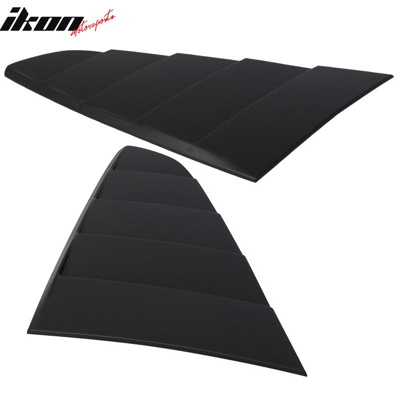 2015-2023 Ford Mustang CV Style Unpainted Black Window Scoop PP