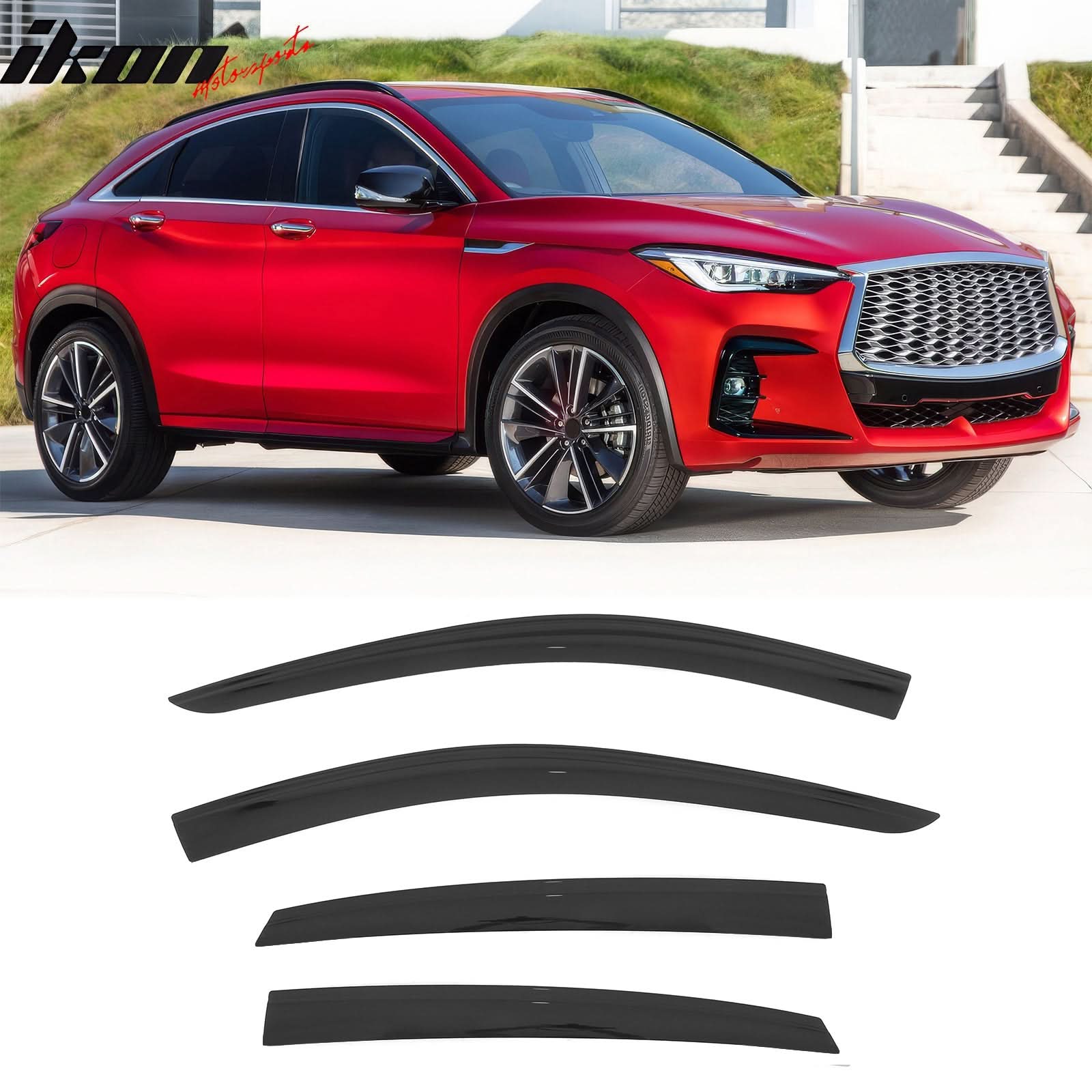 2022-2025 Infiniti QX55 Low Profile Style Tape on Window Visors Guards