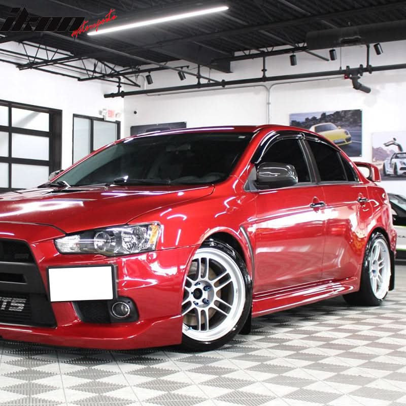 2008-2017 Mitsubishi Lancer EVO Window VisorsAcrylic 4PC