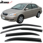 2003-2008 Toyota Corolla Sedan 4-Door Window Visor Guard Acrylic 4PC