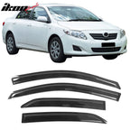 2009-2013 Toyota Corolla Mugen Style Smoke Window Visor Guard Acrylic