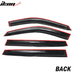 2020-2024 Toyota Highlander PC Side Window Visors w/ Chrome Trim 4PCS