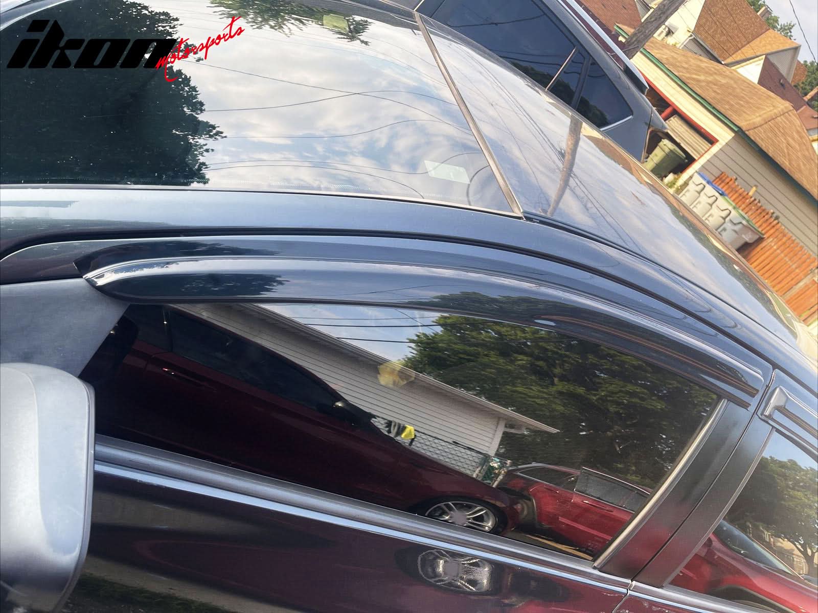 2007-2013 Toyota Yaris Window Visors Mugen Style Smoke Tinted Acrylic