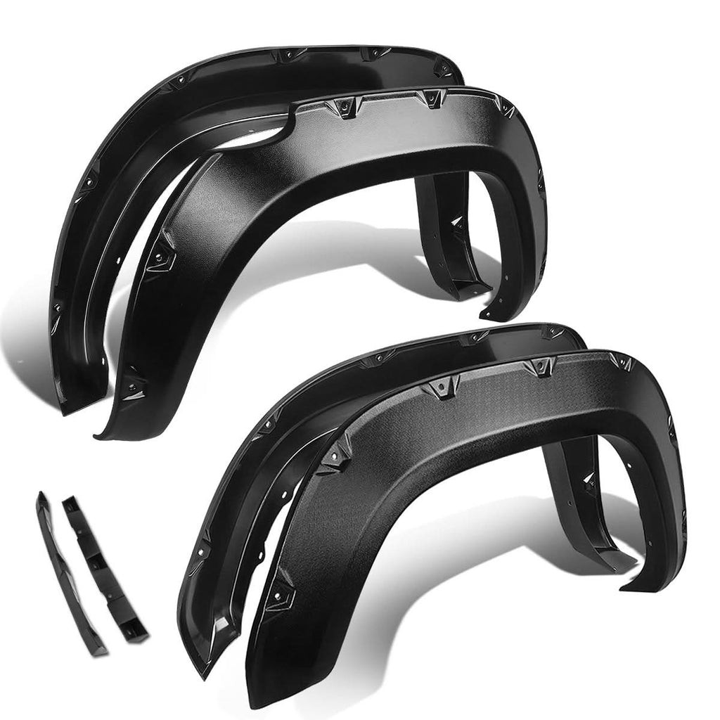 16-17 Toyota Tacoma Pocket-Riveted Style Wheel Flares - Textured Black