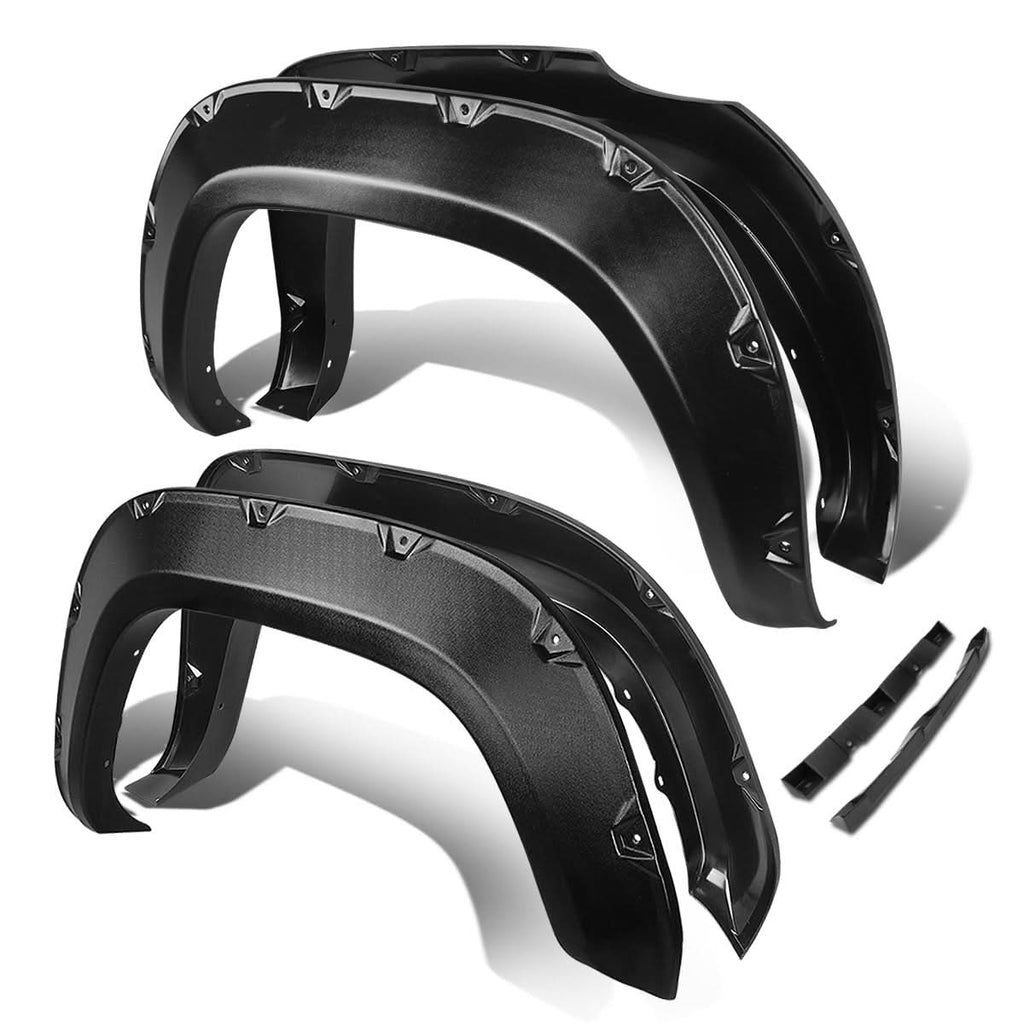 16-17 Toyota Tacoma Pocket-Riveted Style Wheel Flares - Textured Black