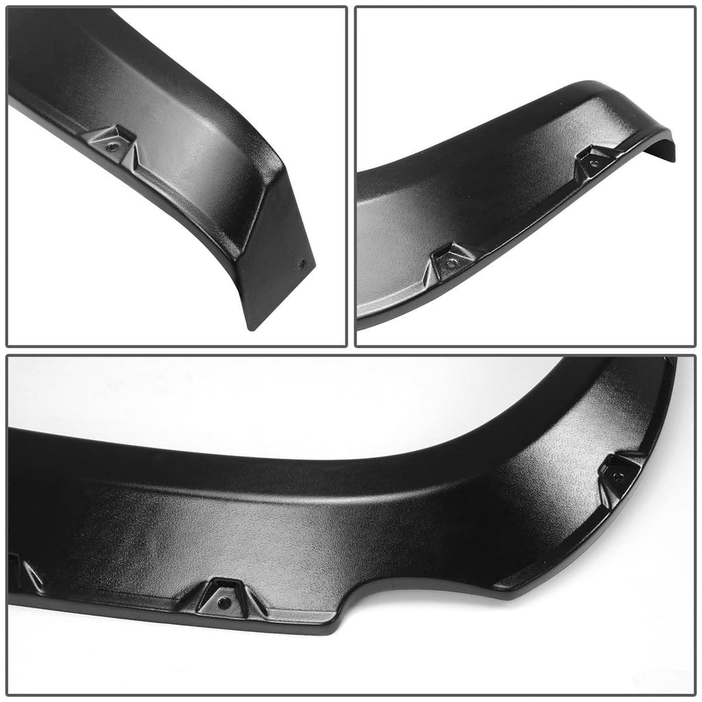 16-17 Toyota Tacoma Pocket-Riveted Style Wheel Flares - Textured Black