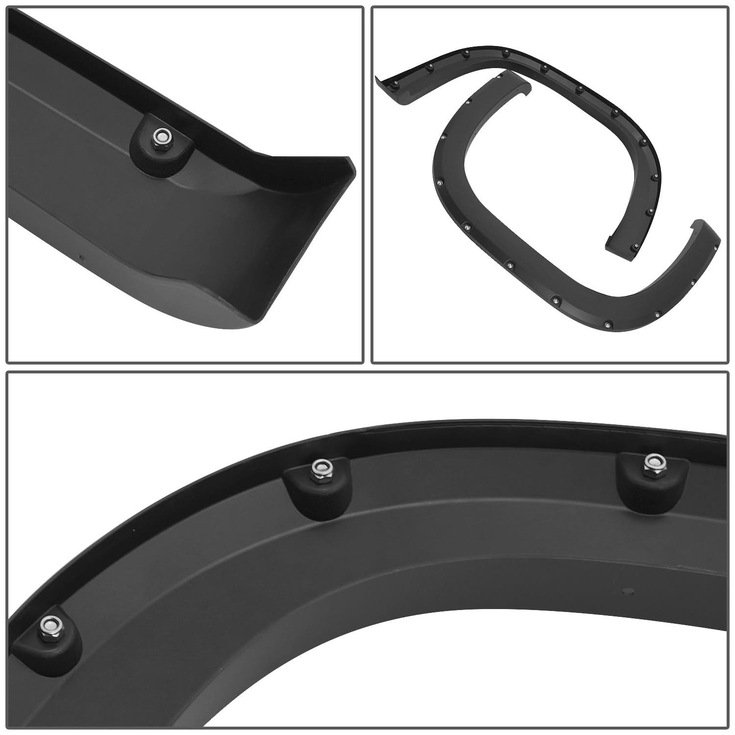 07-13 GMC Sierra 1500 Tidal Style Fender Flares 4PC Pocket Rivet