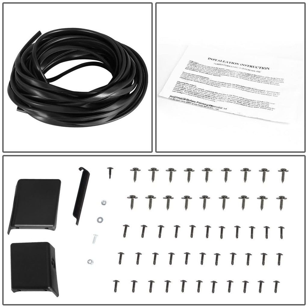 2014-2019 Chevrolet Silverado Wheel Flares 4pc Matte Black