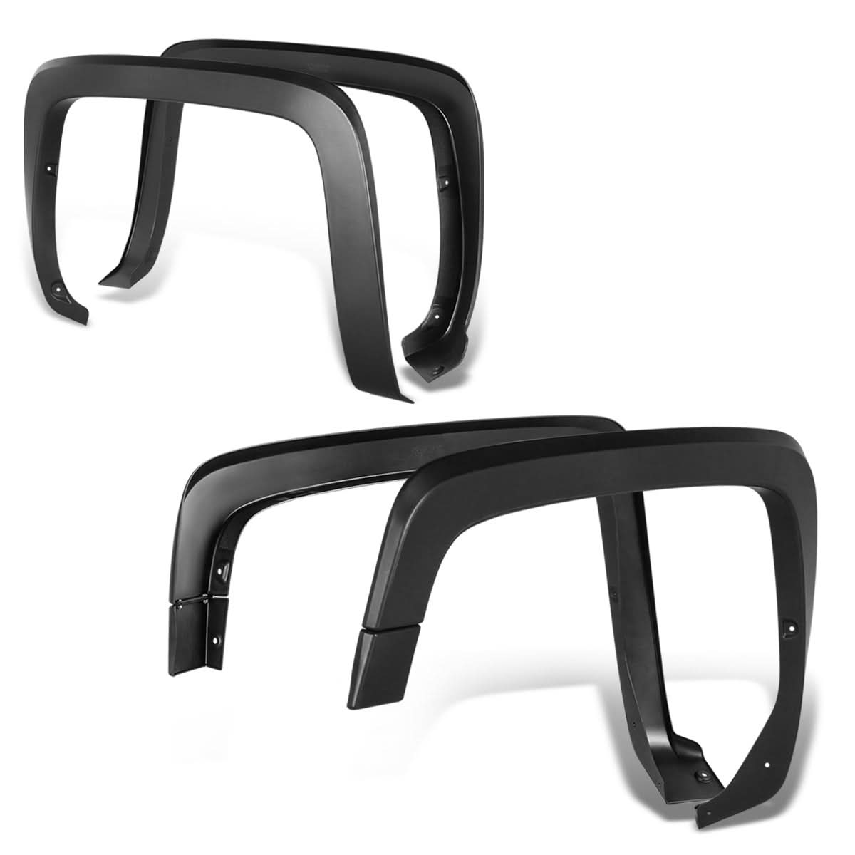 2014-2019 Chevrolet Silverado Wheel Flares 4pc Matte Black