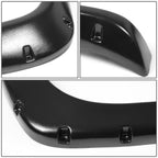 94-02 Dodge Ram Pocket-Riveted Style Wheel Flares Textured Matte Black