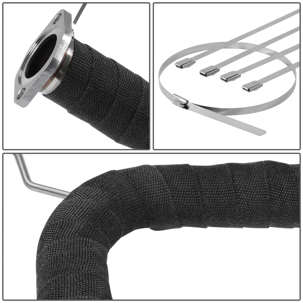 Type-2 Style Exhaust Heat Wrap - 2" x 30' Black with Zip Ties