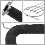 Type-2 Style Exhaust Heat Wrap - 2" x 30' Black with Zip Ties