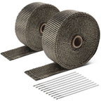 Titanium Type-2 Style Exhaust Heat Wrap - 2" x 30' with Zip Ties