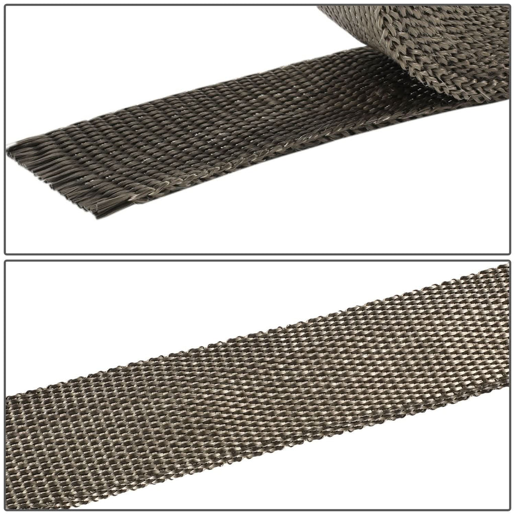 Titanium Type-1 Style Exhaust Heat Wrap 2" x 50' with Zip Ties