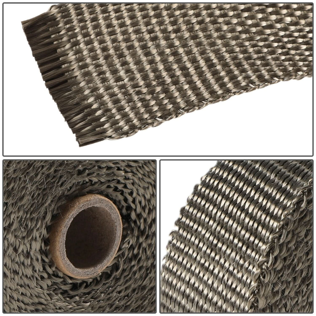 Titanium Type-1 Style Exhaust Heat Wrap 2" x 50' with Zip Ties