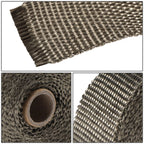 Titanium Type-1 Style Exhaust Heat Wrap 2" x 50' with Zip Ties