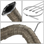 Type-2 Style Exhaust Heat Wrap Titanium 2" x 50' with Zip Ties