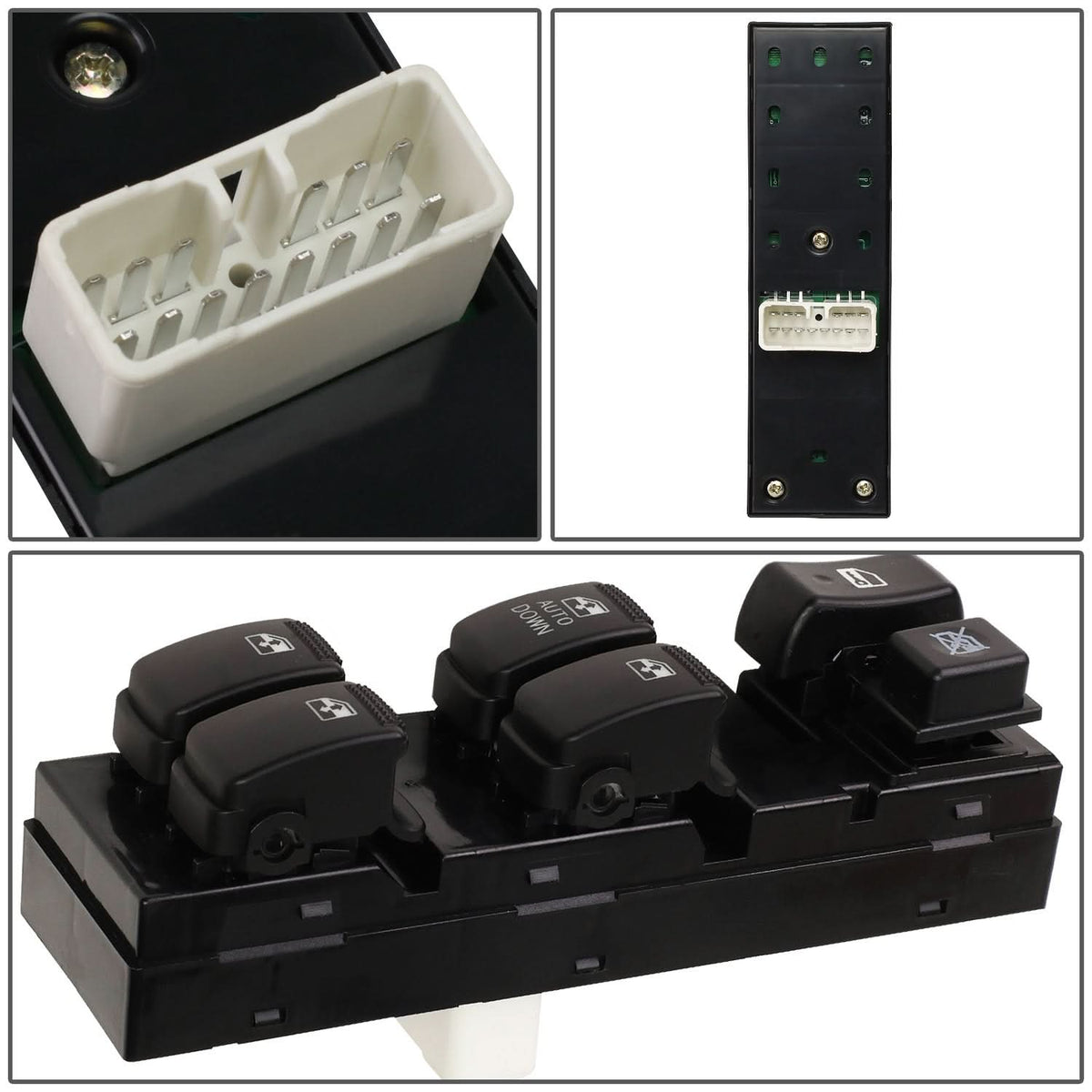 05-09 Hyundai Tucson Power Window Switch - Driver Side Black