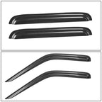 00-04 Nissan Frontier Carbon Fiber Pattern Window Visors 4pc Set
